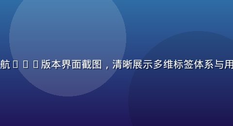 黄游分类导航2.0版本界面截图，清晰展示多维标签体系与用户交互设计